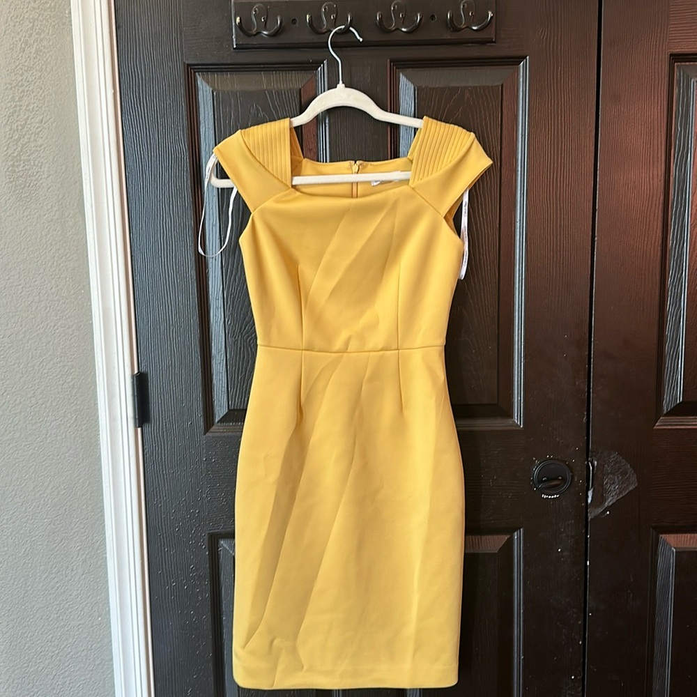Calvin Klein yellow dress size 2